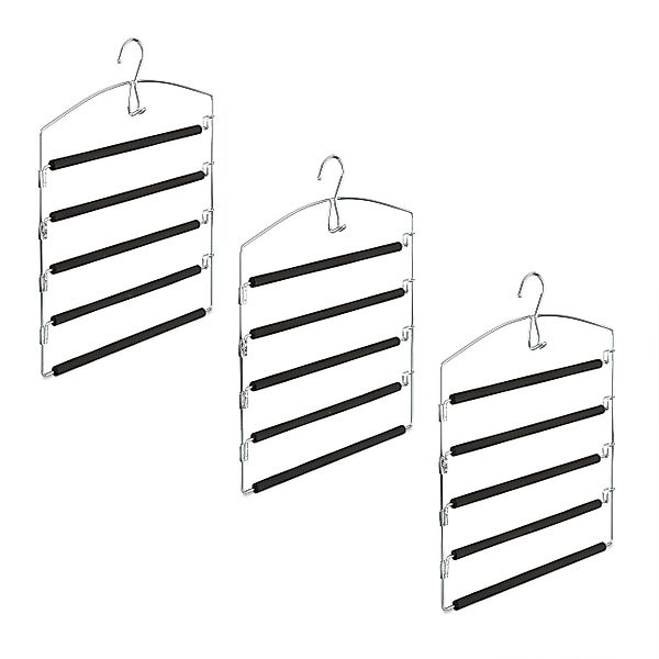 relaxdays Mehrfach-Kleiderbügel Hosenbügel 1er/3er Pack, (3er günstig online kaufen