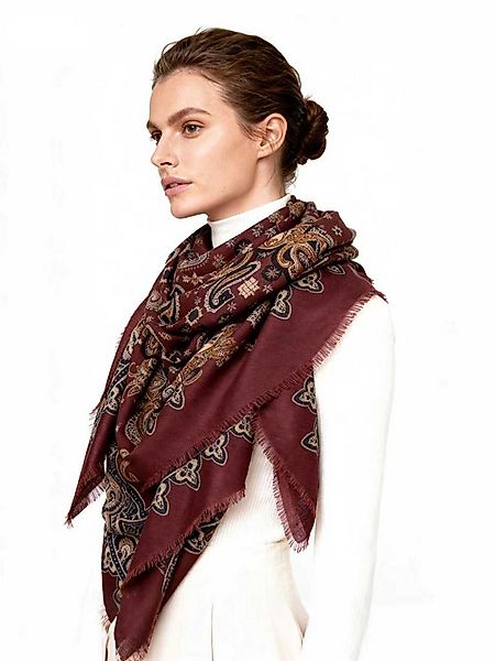MayTree Modeschal Großes Modetuch Cashmere Feeling 130x130cm Paisley, (Stüc günstig online kaufen