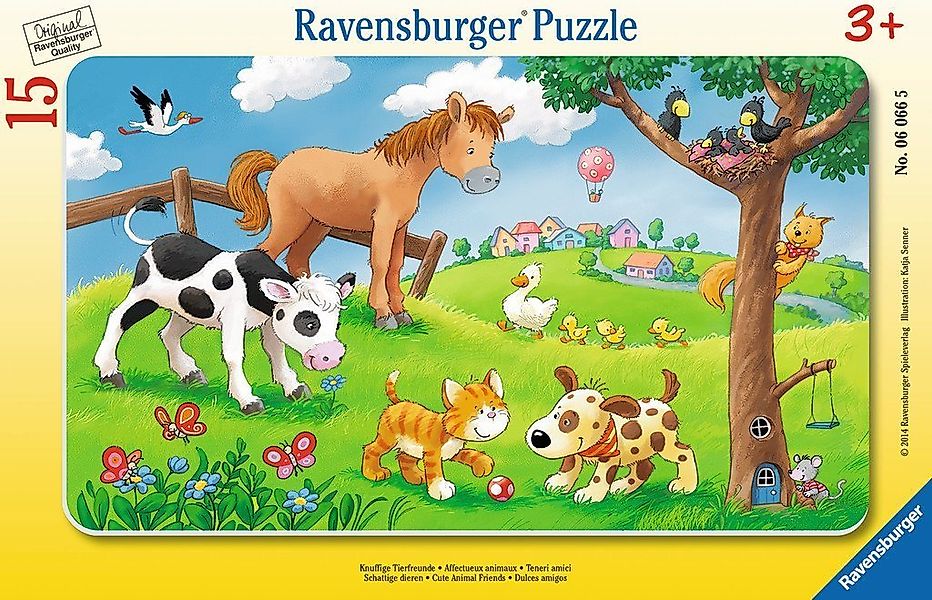 Ravensburger Puzzle 15 Teile Ravensburger Kinder Rahmen Puzzle Knuffige Tie günstig online kaufen