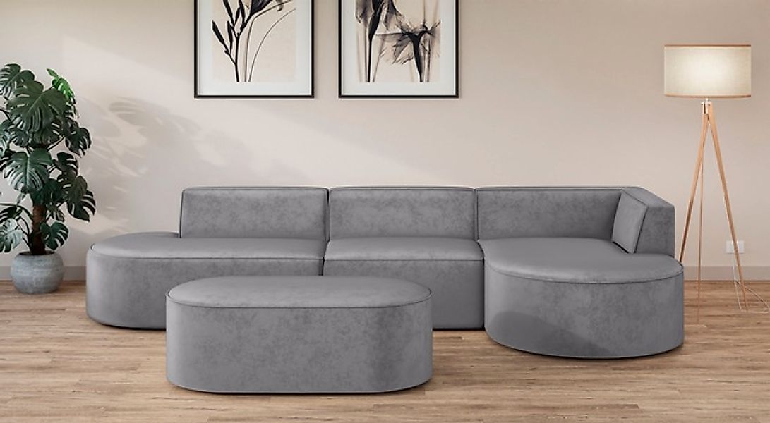 OTTO home Ecksofa »EIVIND Designer Sofa mit Ottomane rechts/links, B/T/H: 3 günstig online kaufen