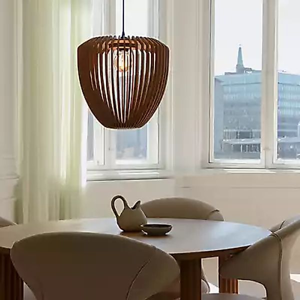 Umage Clava Wood Pendelleuchte, Baldachin rund - Baldachin messing/Kabel sc günstig online kaufen