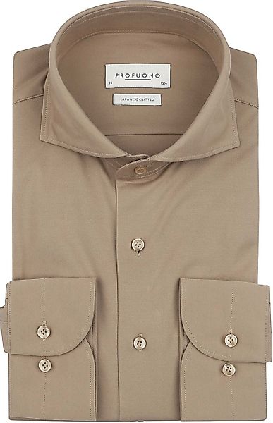 Profuomo Japanese Knitted Hemd Beige - Größe 44 günstig online kaufen