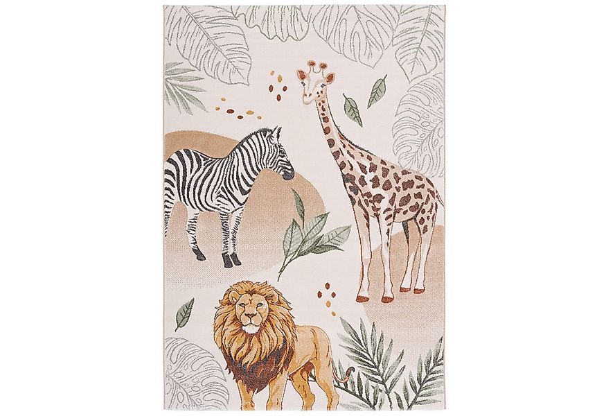 Pergamon Kinderteppich Kinder Teppich Maui Kids Giraffe Zebra Löwe, Rechtec günstig online kaufen