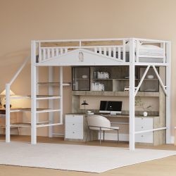 OKWISH Kinderbett Hochbett Einzelbett (mit Fensterdesign, günstig online kaufen