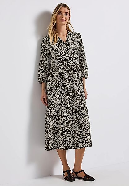 STREET ONE Volantkleid, gemustert, mit 3/4 Arm günstig online kaufen