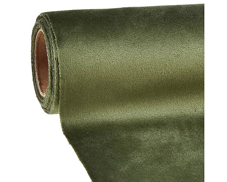 Viana Tischläufer Samt Tischläufer Dunkelgrün 28×270cm Festlich Dekostoff günstig online kaufen