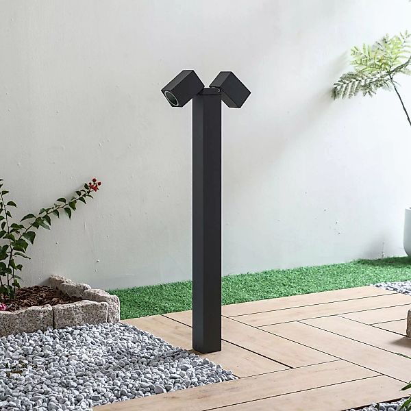 Lindby Wegeleuchte Othil, 2-flg., 80 cm, anthrazit, Metall günstig online kaufen
