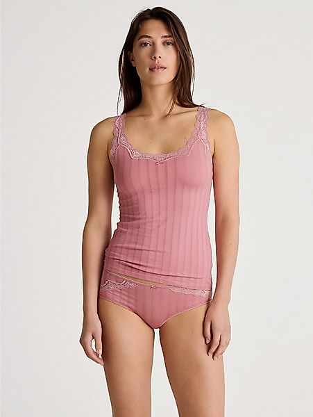 CALIDA Tanktop Etude Toujours zarte Spitze, Nadelstreifen-Design, Cotton-Mi günstig online kaufen