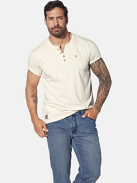 Jan Vanderstorm T-Shirt THOKHELM mit Knopfleiste günstig online kaufen