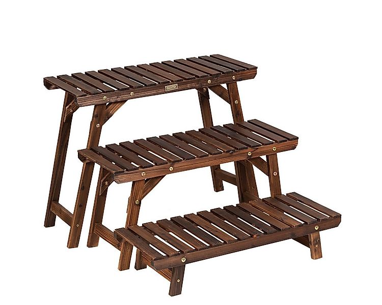 COSTWAY Pflanzentreppe (3 St), Blumenständer freistehend, 70 x 27 x 53 cm günstig online kaufen