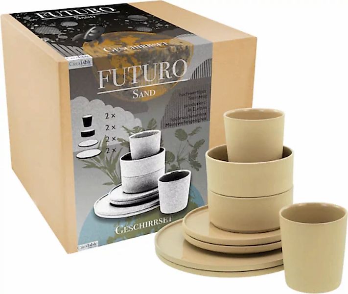 CreaTable Kombiservice »Futuro«, (Set, 8 tlg.), Service, je 2 Speiseteller, günstig online kaufen