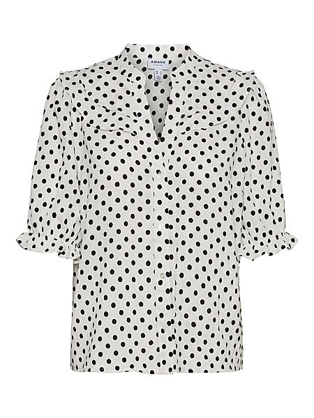 VERO MODA Gepunktetes Kurzarmhemd Damen White günstig online kaufen