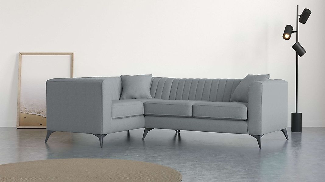 Places of Style Ecksofa "MATTHEW L-Form ideal für kleine Räume, Maße B/T/H: günstig online kaufen