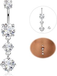 YADOCA Bauchnabelpiercing Bauchnabelpiercing Titan Silber Gold günstig online kaufen