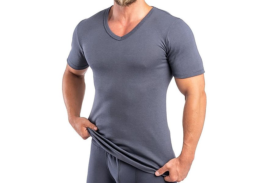 HERMKO Unterziehshirt 16488 2er Pack Herren kurzarm Business Unterhemd m. V günstig online kaufen