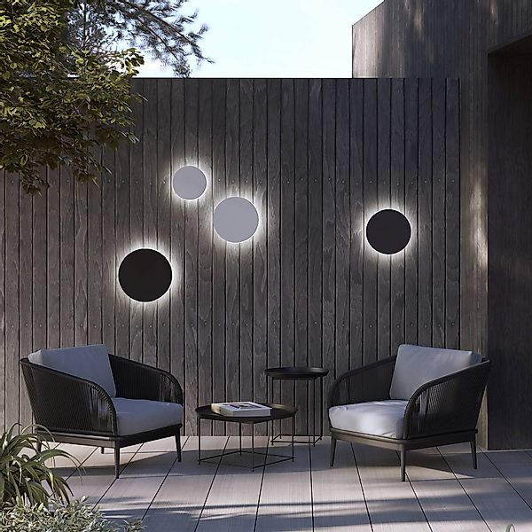 LED-Wandleuchte Aria M, sand, Aluminium, Ø 18 cm günstig online kaufen