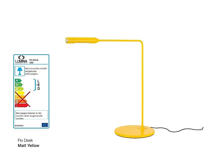 FLO Desk Tischlampe gelb günstig online kaufen
