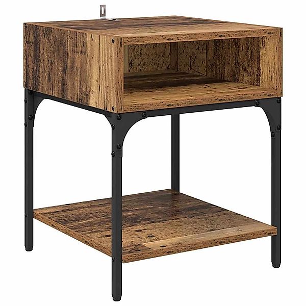 vidaXL Nachttisch Altholz 40 x 40 x 50 cm Holzwerkstoff 881812 günstig online kaufen