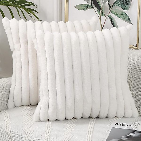 REDOM Kissenbezüge 2er Set Plüsch Kissenhülle günstig online kaufen