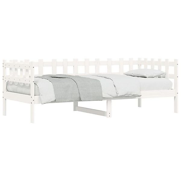 vidaXL Bett Tagesbett ohne Matratze Weiß 80x200 cm Massivholz Kiefer günstig online kaufen