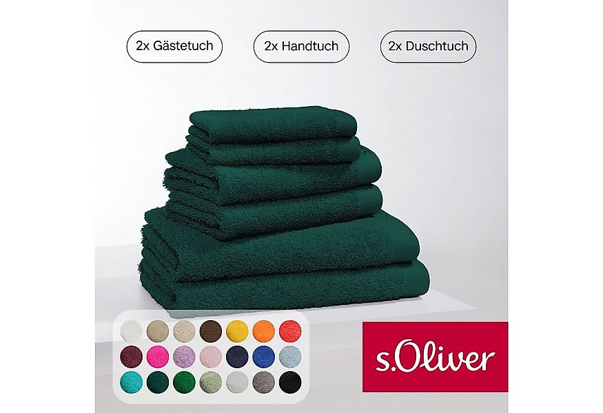 s.Oliver Handtuch Set s.Oliver, Premium Qualität, 600 gr/m², Walkfrottier ( günstig online kaufen