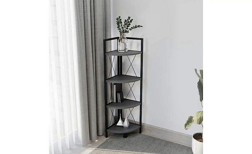 VCM Standregal Holz Metall Eckregal Bücher Regal Insasi 4fach günstig online kaufen