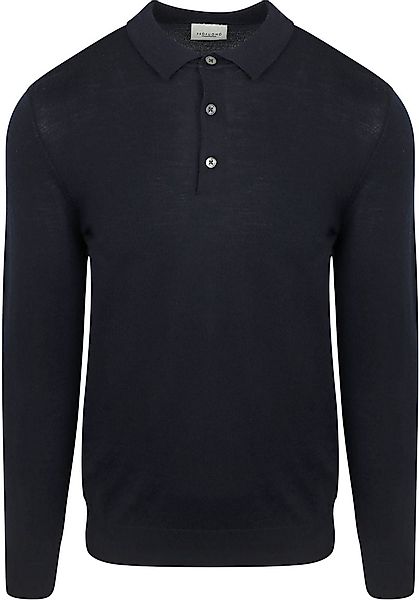 Profuomo Longsleeve Poloshirt Merinowolle Navy - Größe XL günstig online kaufen