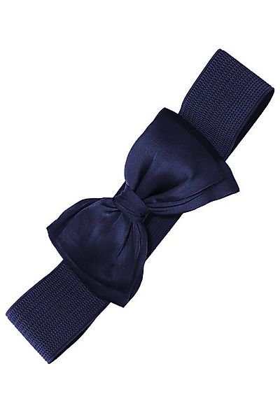 Banned Taillengürtel Bella Belt Navy Blau Vintage Schleife Retro Stretchgür günstig online kaufen