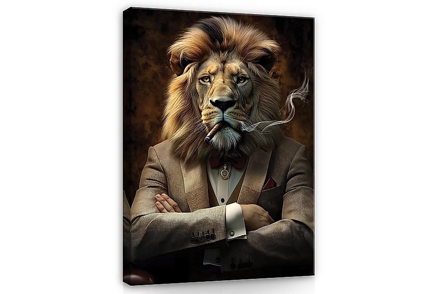 Wallarena Leinwandbild Löwe Abstrakt Motivation Wand Deko XXL Wandbilder Bi günstig online kaufen