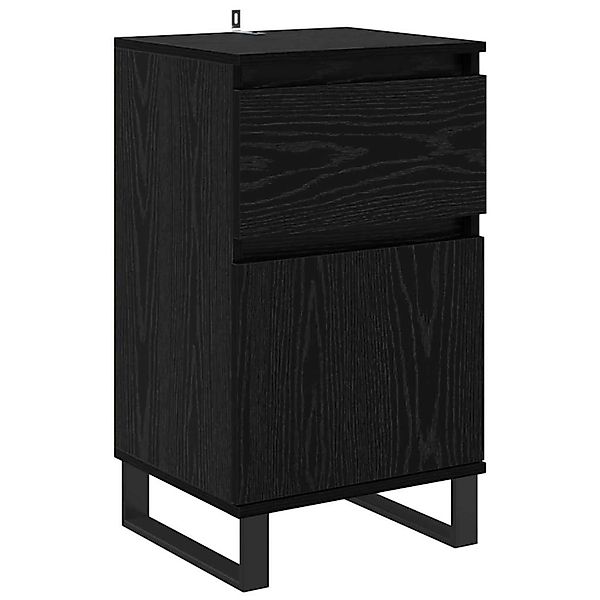 vidaXL Sideboard Schwarz Eichen-Optik 35 x 40 x 70 cm Holzwerkstoff 881770 günstig online kaufen