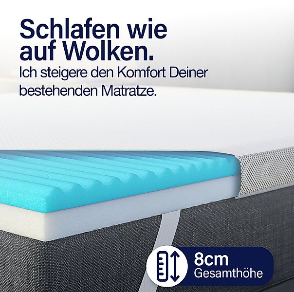 KNERST, Topper Matratzentopper 7-Zonen Komfort, 7cm Höhe, atmungsaktiv, pfl günstig online kaufen