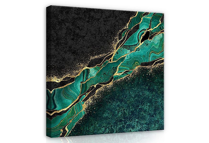 Wallarena Leinwandbild Marmor Abstrakt Struktur Gold Modern Wandbilder Wand günstig online kaufen