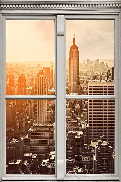 queence Wandsticker "New York", Wandsticker, Wandbild, selbstklebend, 3D, F günstig online kaufen