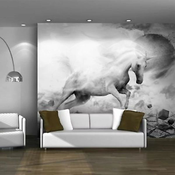 artgeist Fototapete Unicorn grau/weiß Gr. 250 x 193 günstig online kaufen