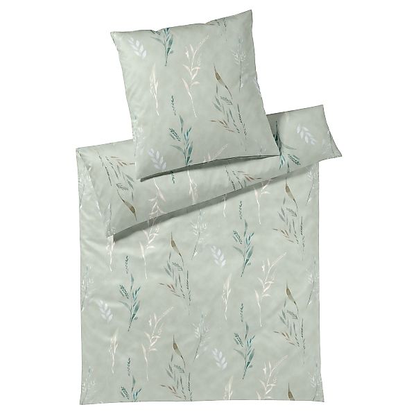 Elegante Interlock Jersey Bettwäsche Ensemble 3599-4 Salbei 135x200 günstig online kaufen