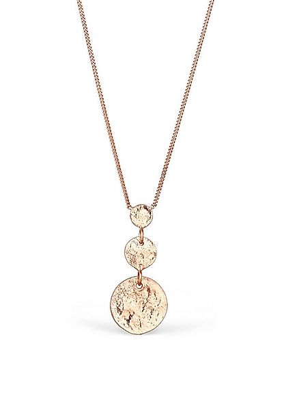 Elli Kette mit Anhänger Anhänger Plättchen Strukturiert 925 Sterling Silber günstig online kaufen