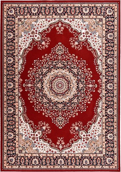 THEKO Wollteppich "Dolna - 809" rund 10 mm Höhe Kurzflor, reine Wolle, Orie günstig online kaufen