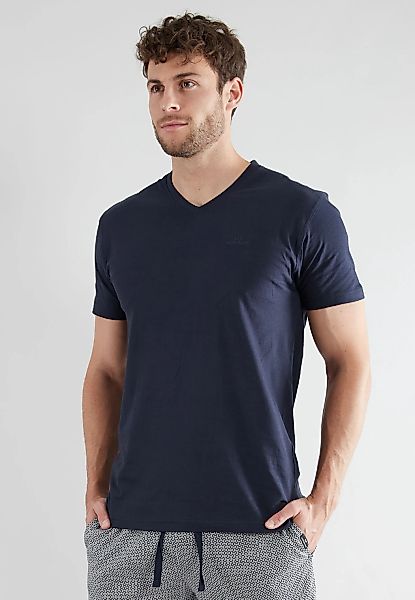 GÖTZBURG Pyjamaoberteil "New York" V-Ausschnitt, Kurzarm, hautfreundlich, b günstig online kaufen