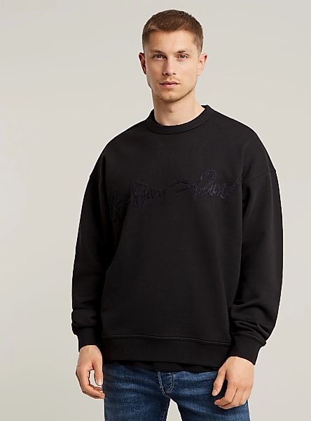 G-STAR Longpullover "Chenille G-Script Loose Sweatshirt" günstig online kaufen