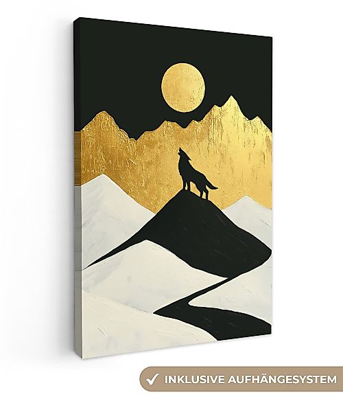 OneMillionCanvasses® Leinwandbild Wolf - Berg - günstig online kaufen