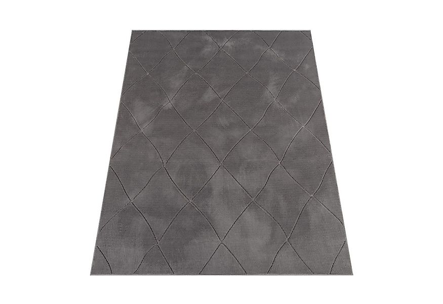 KADIMA DESIGN Teppich waschmaschinenwaschbar Unifarben Struktur Rauten Wasc günstig online kaufen