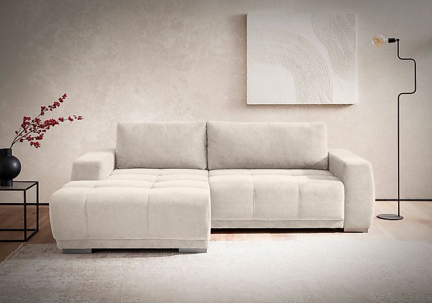 Home affaire Ecksofa "Bolero L-Form" wahlweise mit Bettfunktion & Bettkaste günstig online kaufen