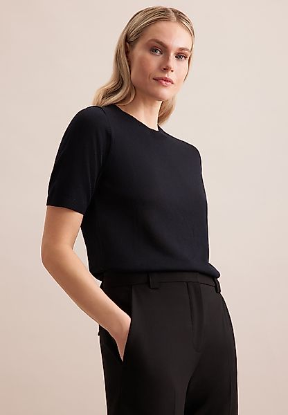 seidensticker Strickpullover "Schwarze Rose", Kurzarm Rundhals günstig online kaufen