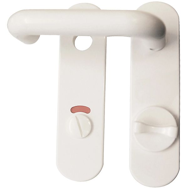 Alpertec Drückergarnitur Alpertec WC-Kurzschildgarnitur Nylon weiß günstig online kaufen