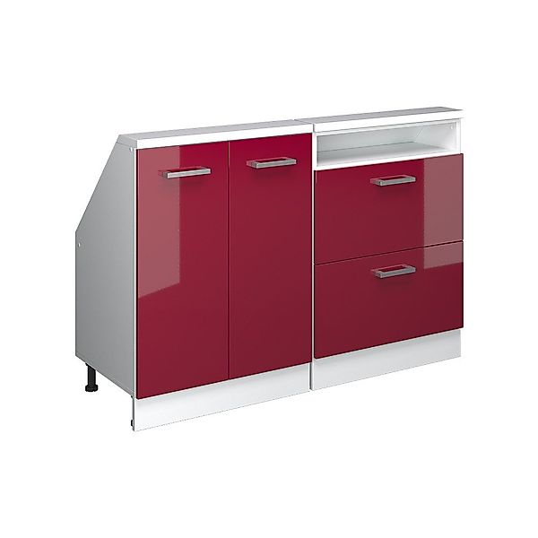 Vicco Unterschrank R-Line, Rot Hochglanz/Weiß, 120 günstig online kaufen