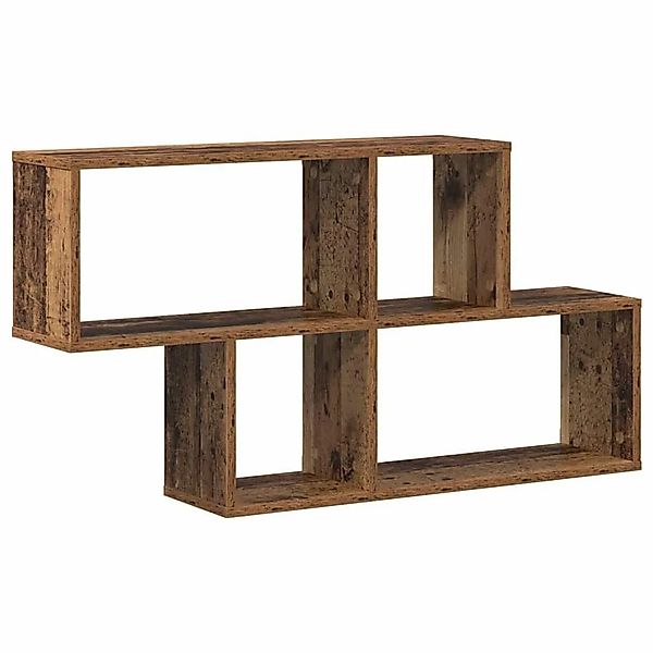 vidaXL Wandregal mit Regal Wandmontiert Braun Holzwerkstoff 869195 günstig online kaufen