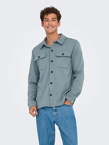 ONLY & SONS "ONSNEWKODYL OVERSHIRT SWEAT NOOS" Materialmix, regular fit günstig online kaufen