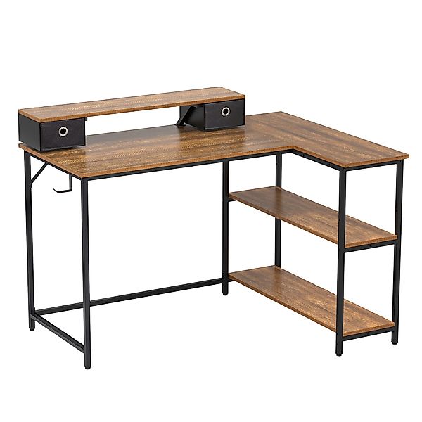 Mondeer Eckschreibtisch L-Förmiger Computertisch, mit 2 günstig online kaufen