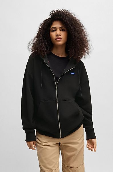 HUGO Blue Sweatjacke "Doa", mit Kapuze, Logo-Badge günstig online kaufen