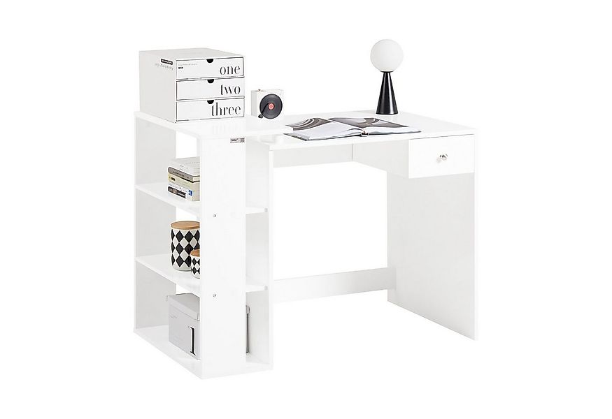 SoBuy Schreibtisch FWT35, Schreibtisch Computertisch, Bürotisch mit 3 Ablag günstig online kaufen